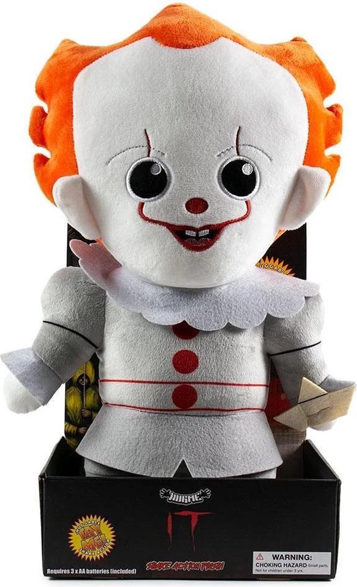 Clown IT Pluche Bewegende Knuffel 45 cm (Dansen en Trillen) | Clown Knuffel | Horror Pluche Knuffel | Horror Peluche | IT Plush Toy